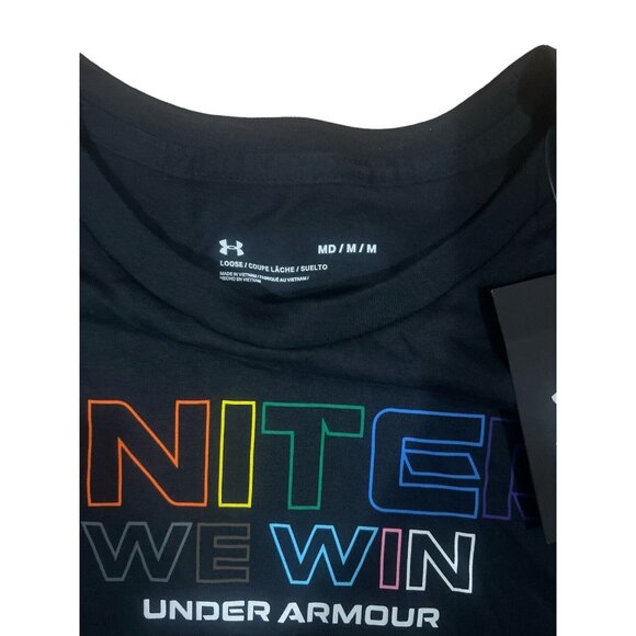 Under Armour Loose Black Pride United We Stand T-Shirt Size MEDIUM NEW!! - Picture 3 of 7